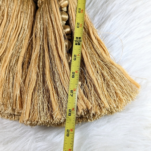 Vintage Large Gold Drapery Tassels Pullbacks Set Of 2 EUC Traditional - Picture 2 of 5